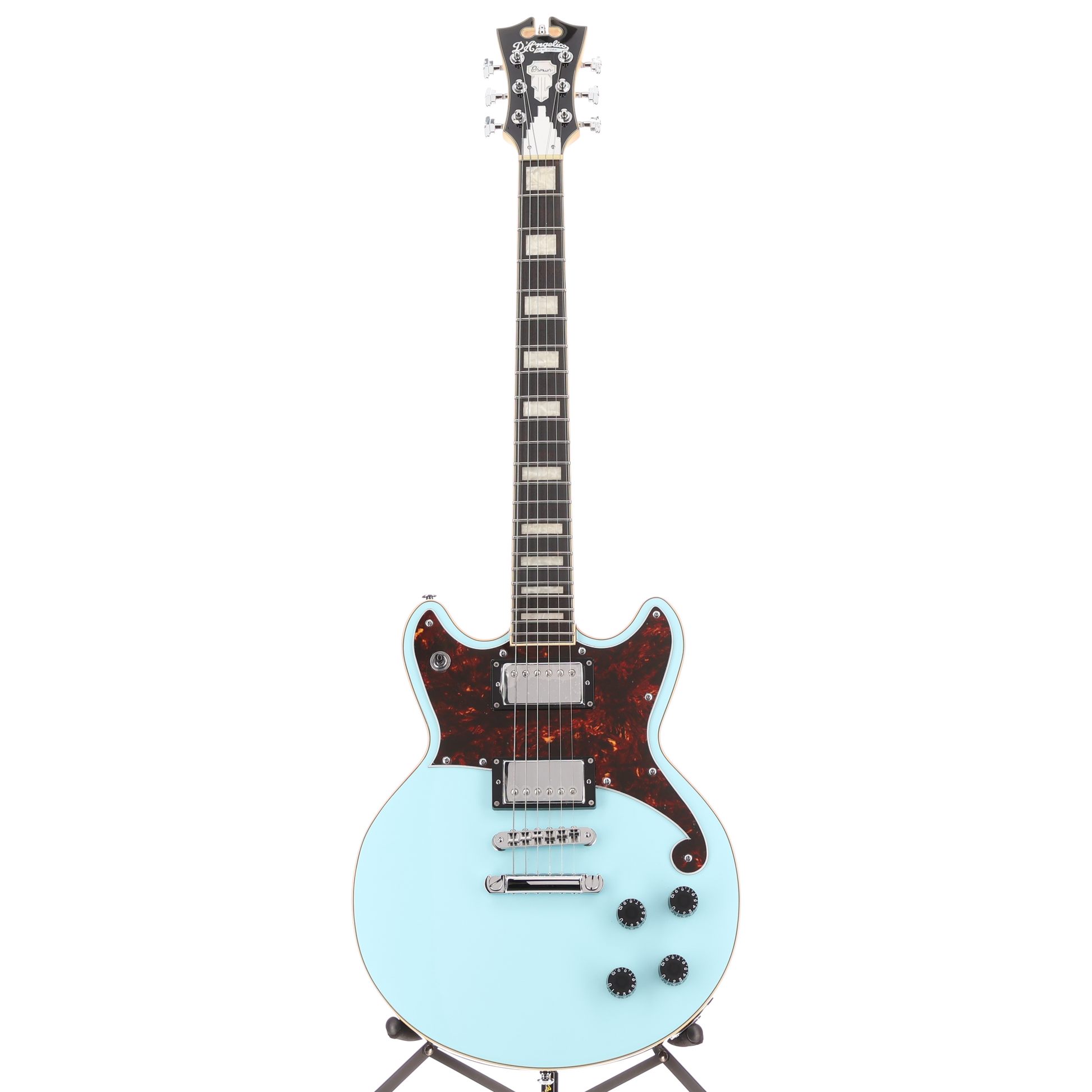 D'angelico Premier Brighton - Sky Blue, Professional Setup (Y11) (23390)