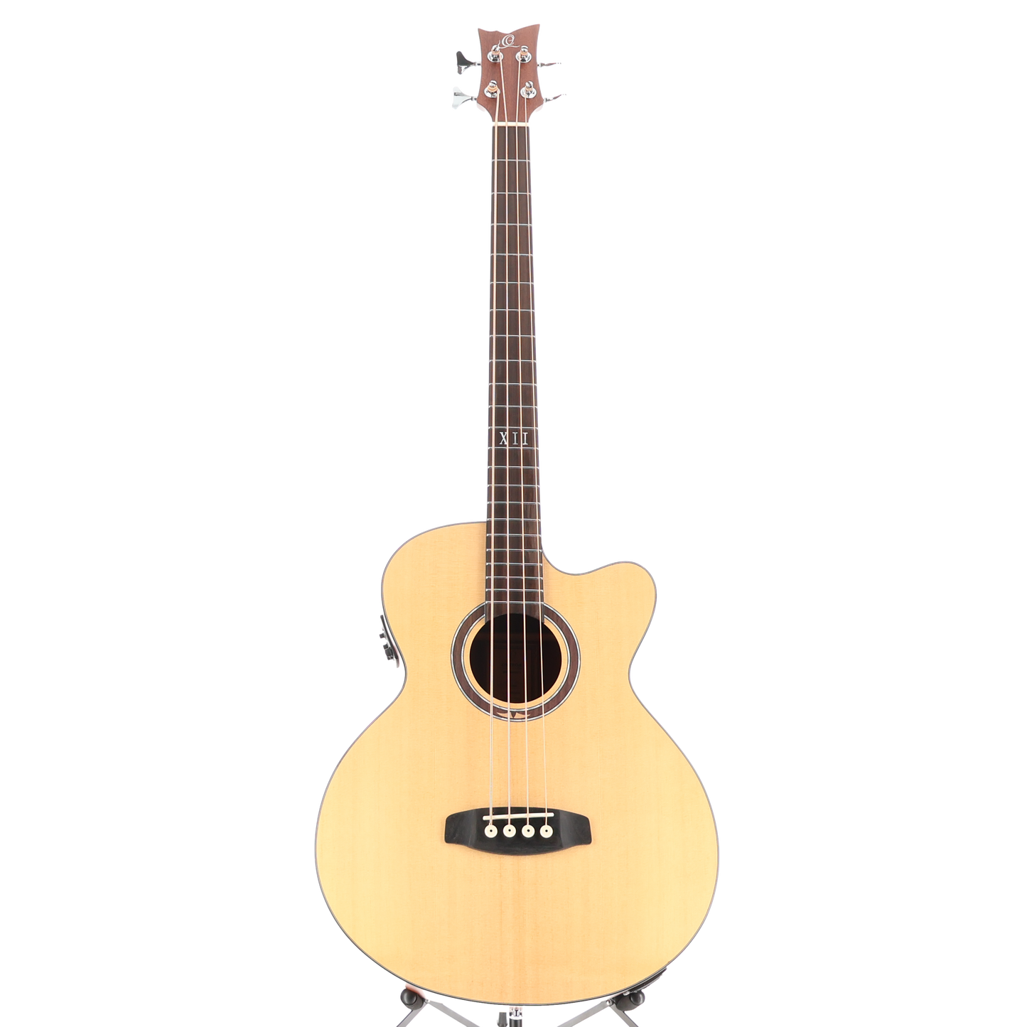 Ortega Deep Series Medium Scale Solid Top Acoustic-Electric Bass -Natural (A11) (92403)
