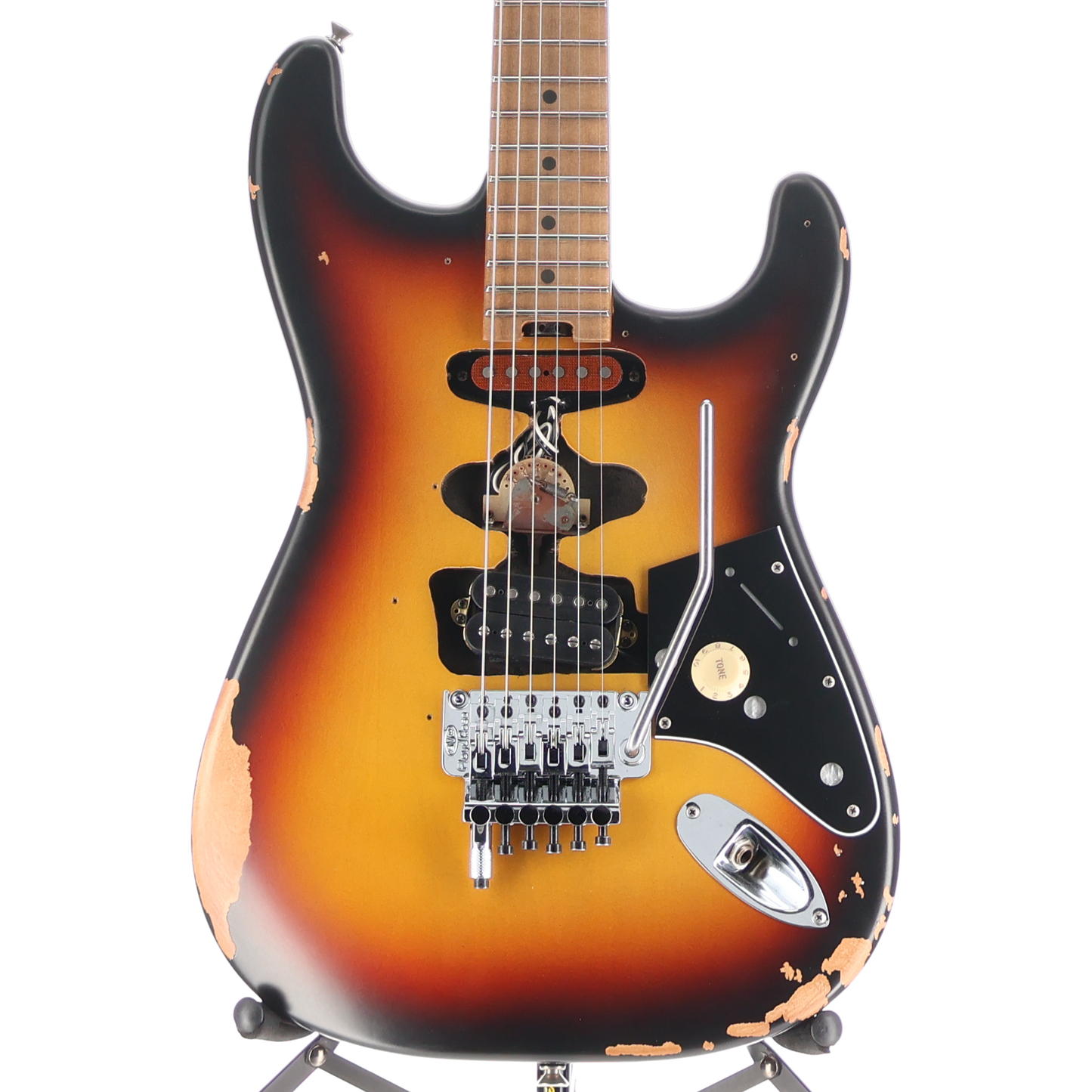 EVH EVH Limited Edition Frankenstein Relic Series, Maple Fingerboard, Vintage Sunburst (C7) (00250)