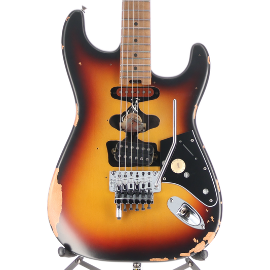 EVH EVH Limited Edition Frankenstein Relic Series, Maple Fingerboard, Vintage Sunburst (C7) (00250)
