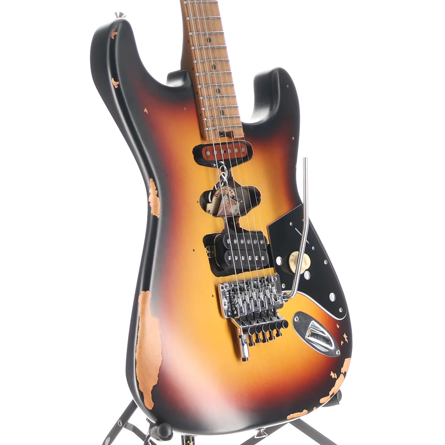 EVH Limited Edition Frankenstein Relic Series, Maple Fingerboard, Vintage Sunburst (C7) (00250)