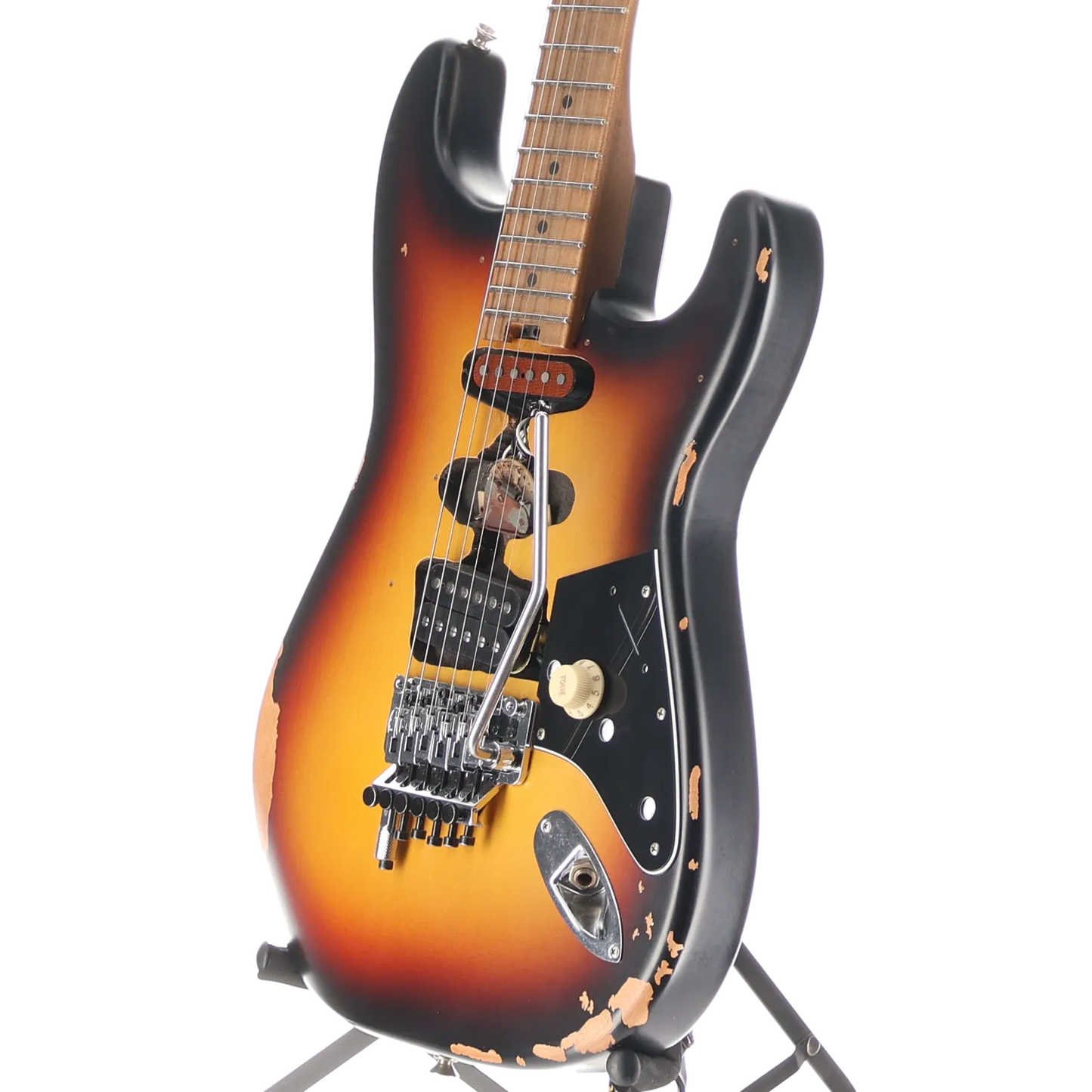 EVH Limited Edition Frankenstein Relic Series, Maple Fingerboard, Vintage Sunburst (C7) (00250)