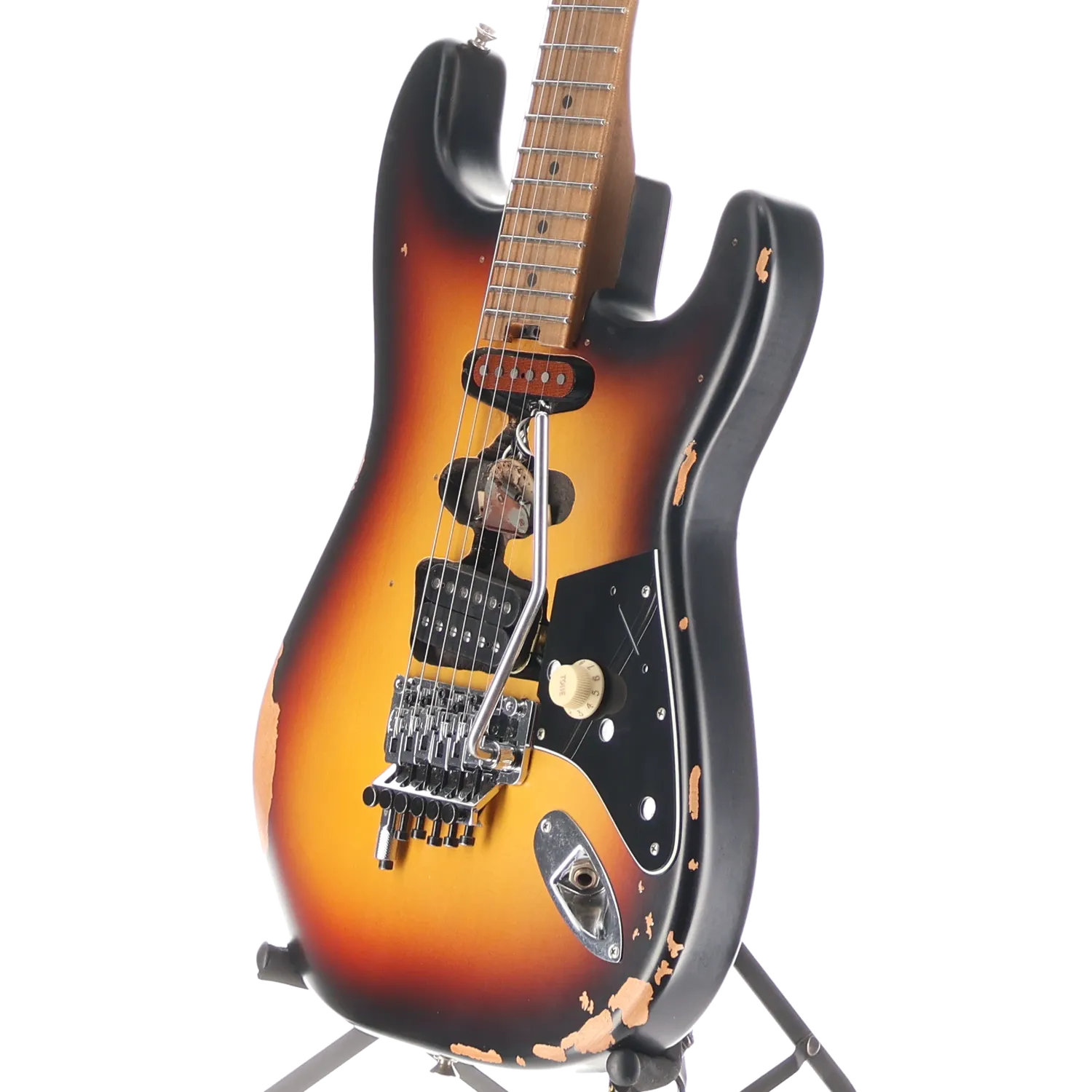 EVH Limited Edition Frankenstein Relic Series, Maple Fingerboard, Vintage Sunburst (C7) (00250)