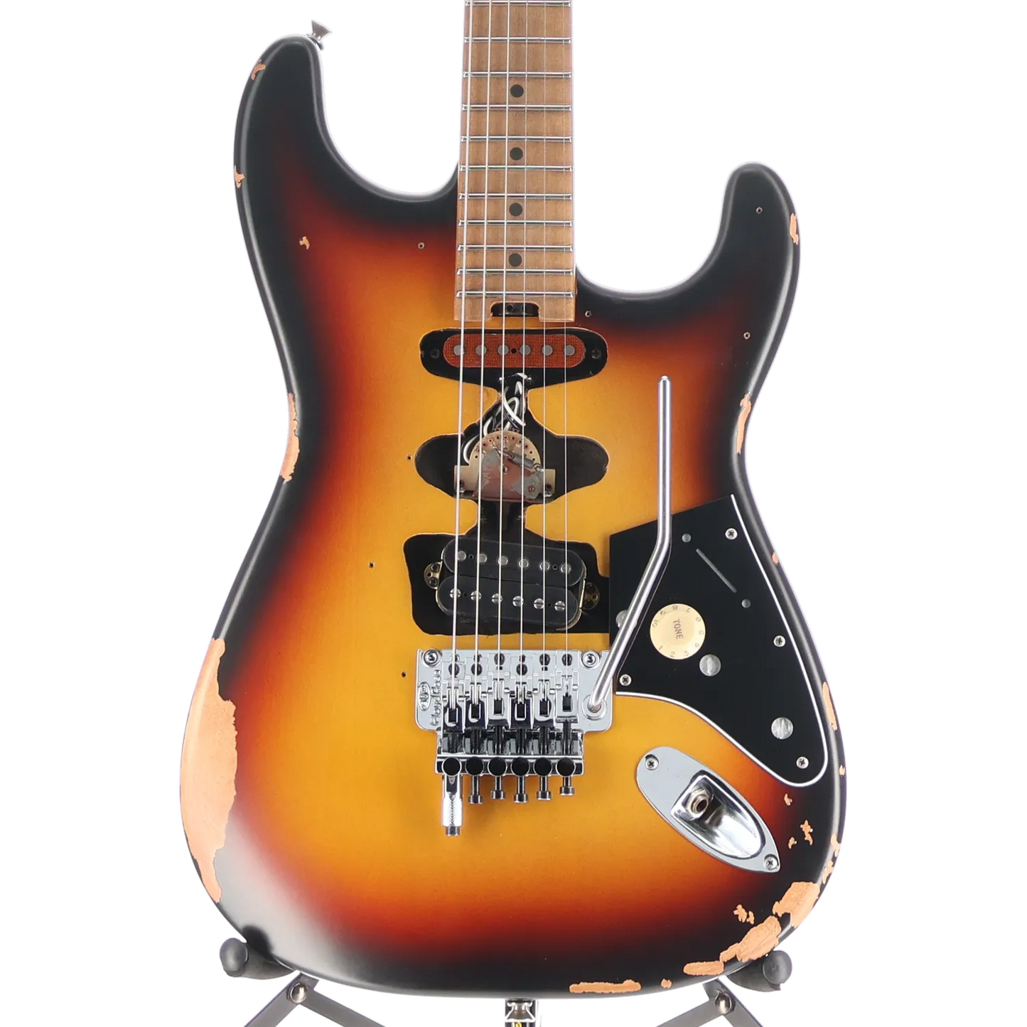 EVH Limited Edition Frankenstein Relic Series, Maple Fingerboard, Vintage Sunburst (C7) (00250)