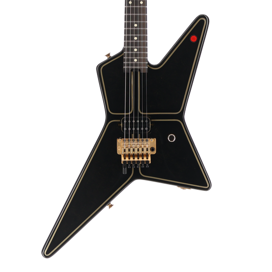 EVH Limited Edition Star, Ebony Fingerboard with Gold Hardware - Black and Gold Custom Paint (A1) (00724)