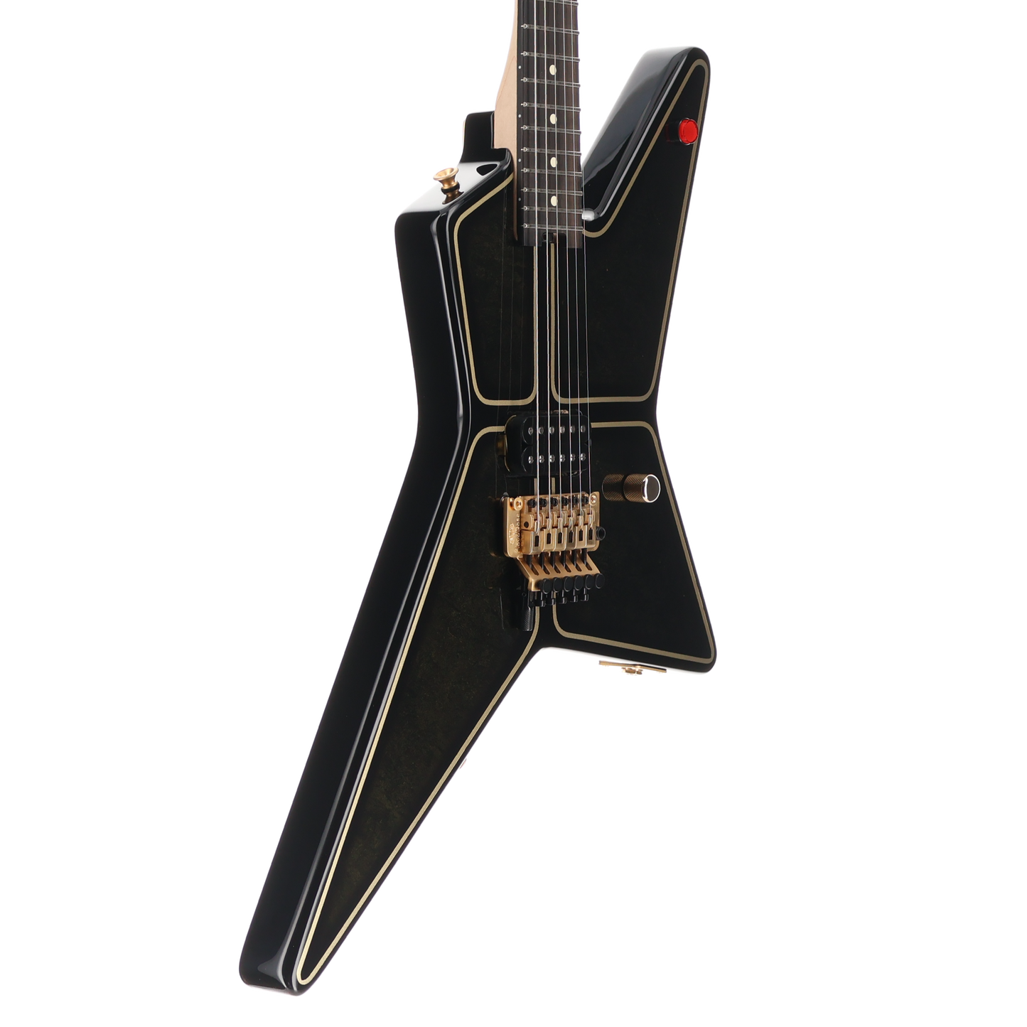 EVH Limited Edition Star, Ebony Fingerboard with Gold Hardware - Black and Gold Custom Paint (Z2) (00724)