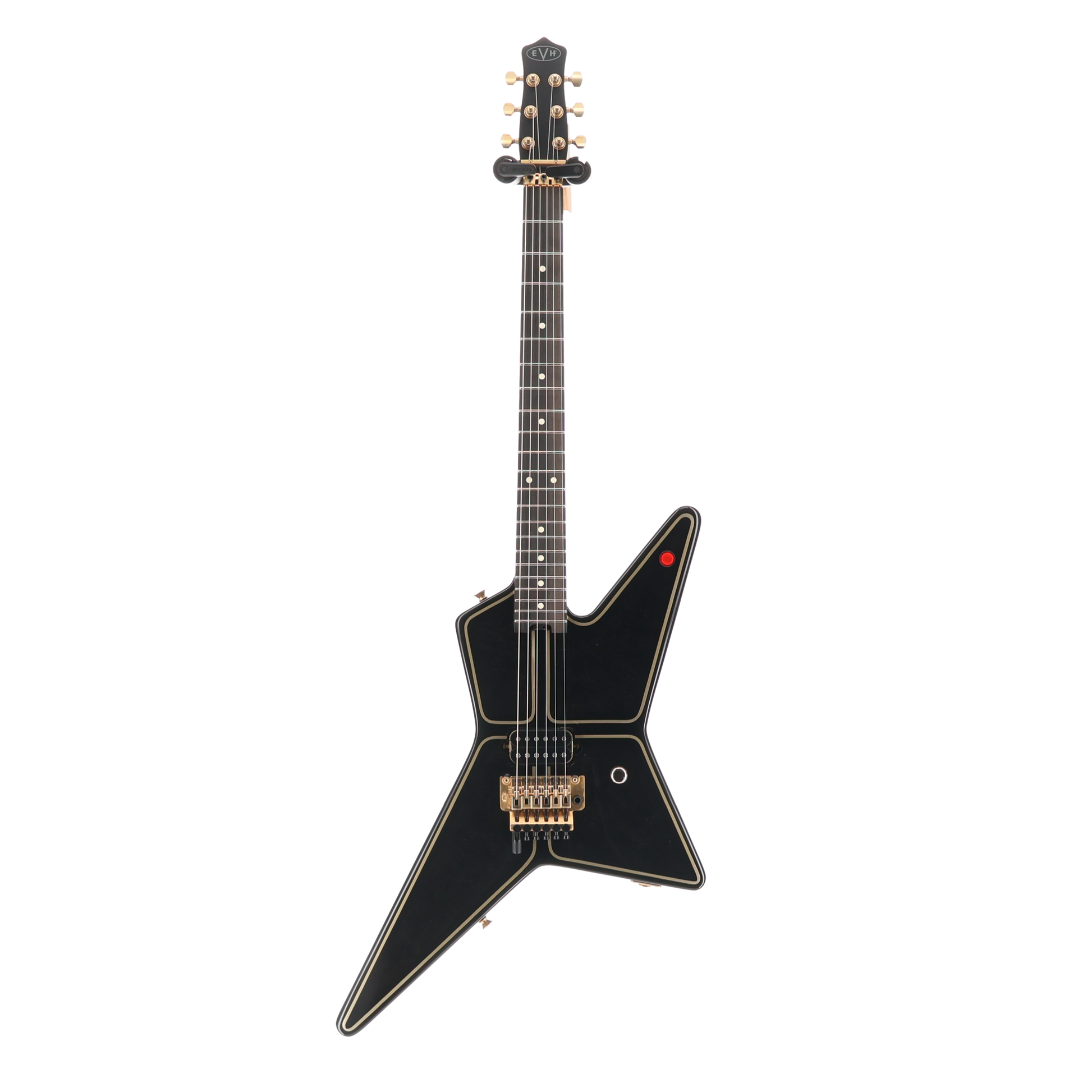 EVH Limited Edition Star, Ebony Fingerboard with Gold Hardware - Black and Gold Custom Paint (Z2) (00724)