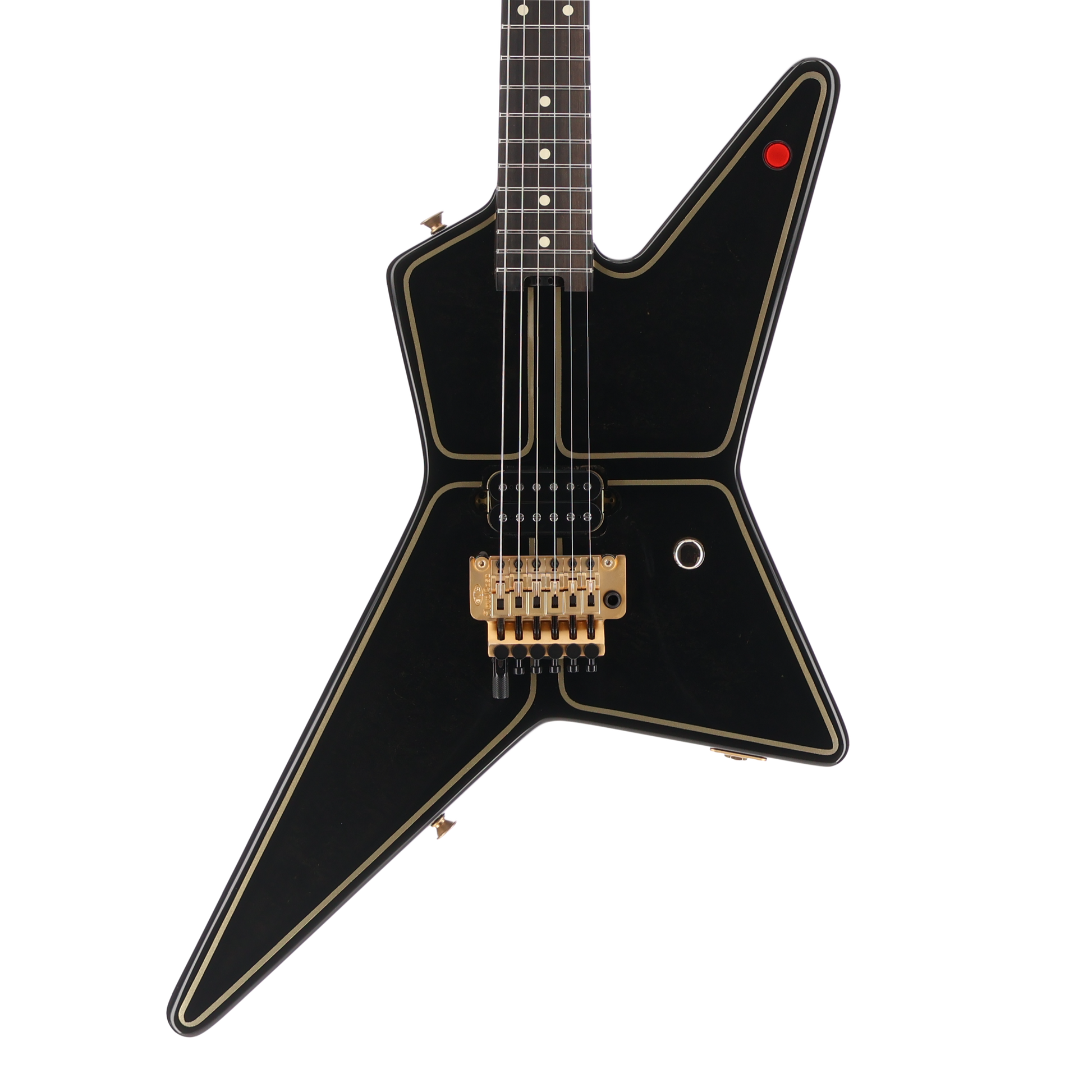 EVH Limited Edition Star, Ebony Fingerboard with Gold Hardware - Black and Gold Custom Paint (Z2) (00724)