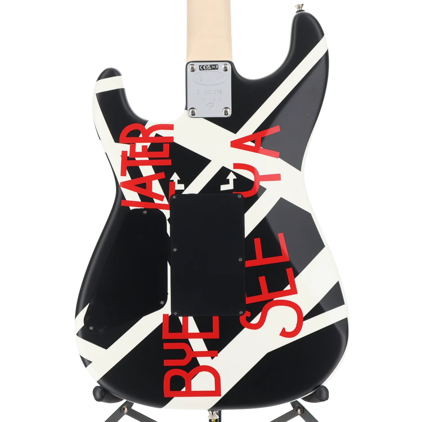 EVH Striped Series Circles, Maple Fingerboard, White and Black (S10) (00876)