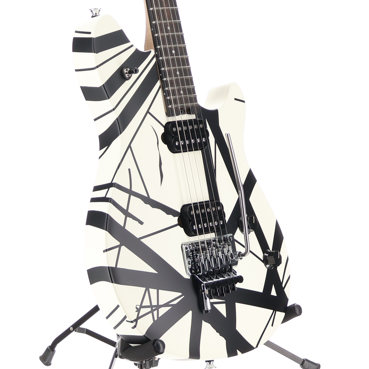 EVH Wolfgang Special Striped Series, Ebony Fingerboard, Black and White (S13) (0647M)