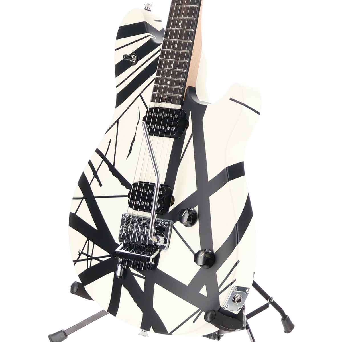 EVH Wolfgang Special Striped Series, Ebony Fingerboard, Black and White (S13) (0647M)