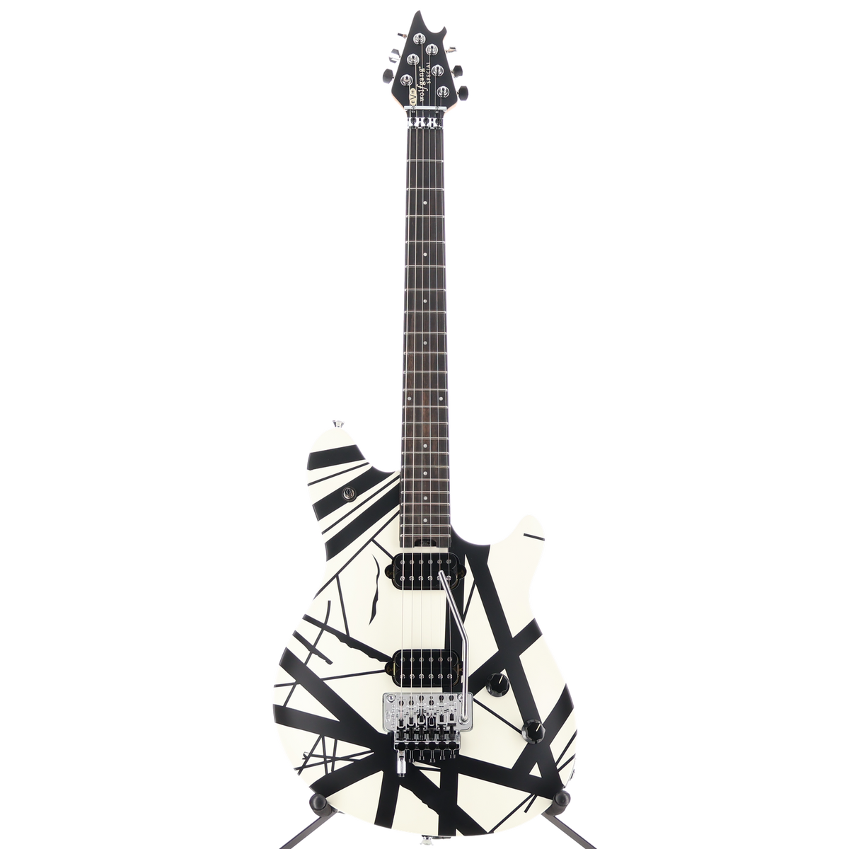 EVH Wolfgang Special Striped Series, Ebony Fingerboard, Black and White (S13) (0647M)