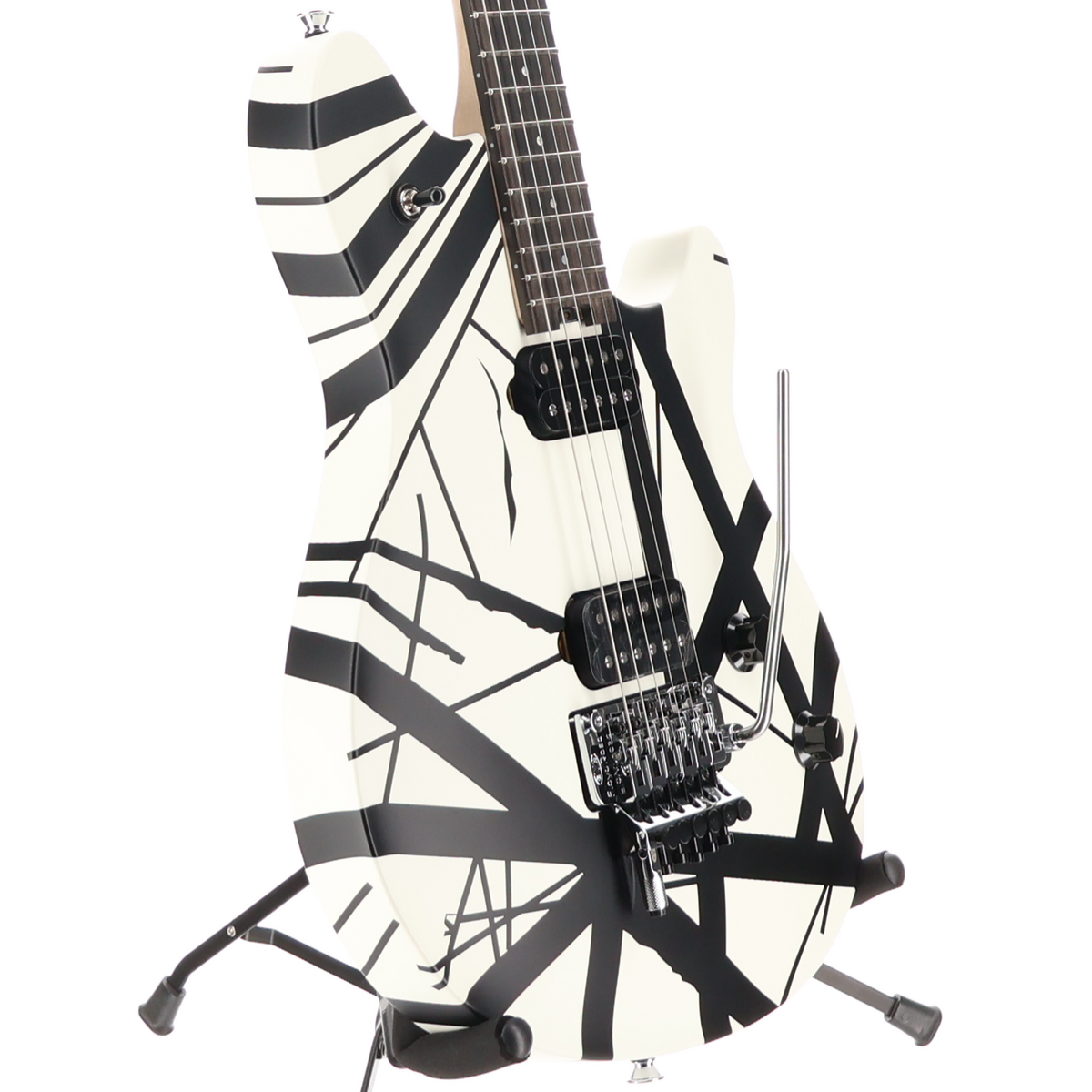 EVH Wolfgang Special Striped Series, Ebony Fingerboard, Black and White (SR) (3040M)