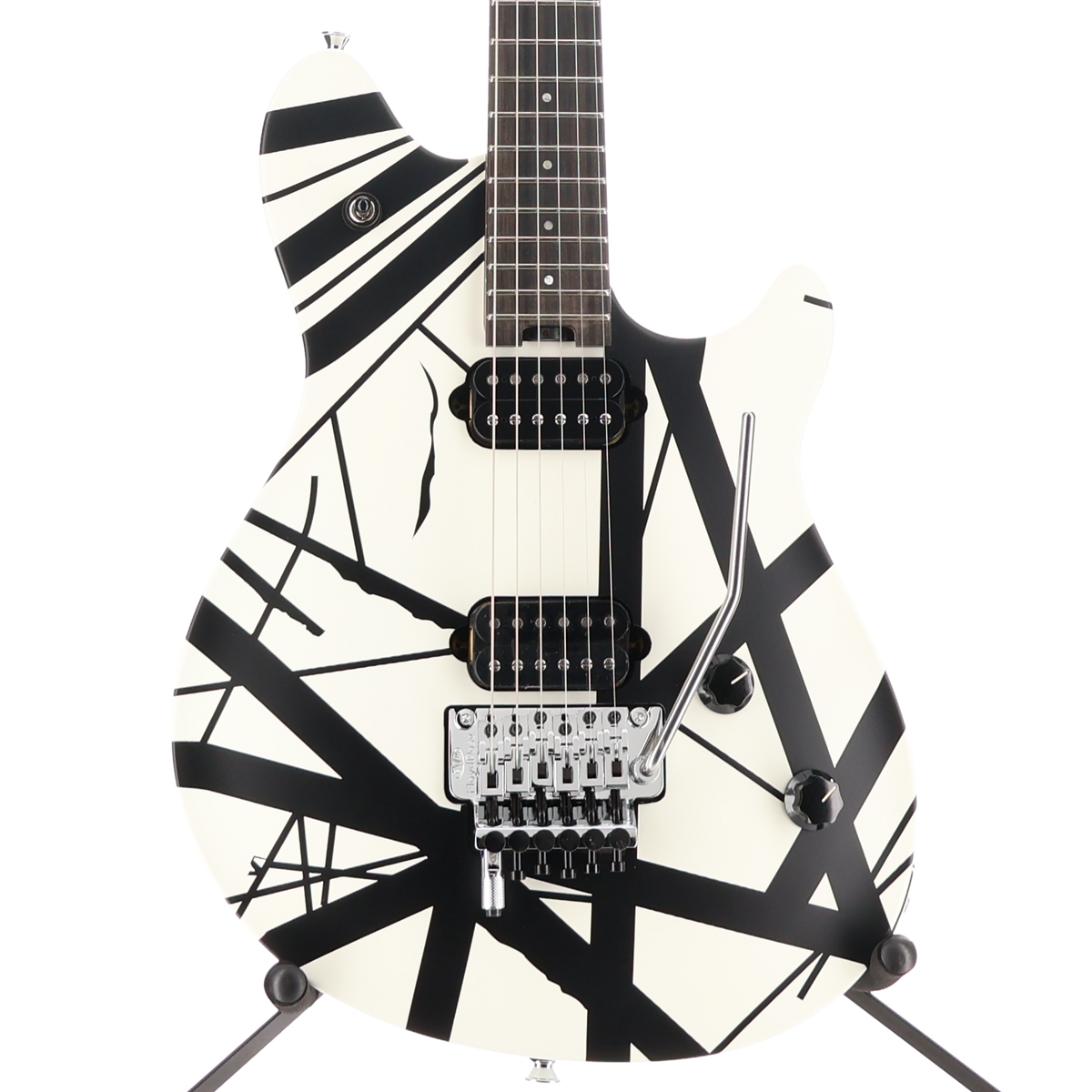 EVH Wolfgang Special Striped Series, Ebony Fingerboard, Black and White (SR) (3040M)