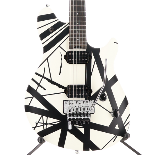 EVH Wolfgang Special Striped Series, Ebony Fingerboard, Black and White (SR) (3040M)