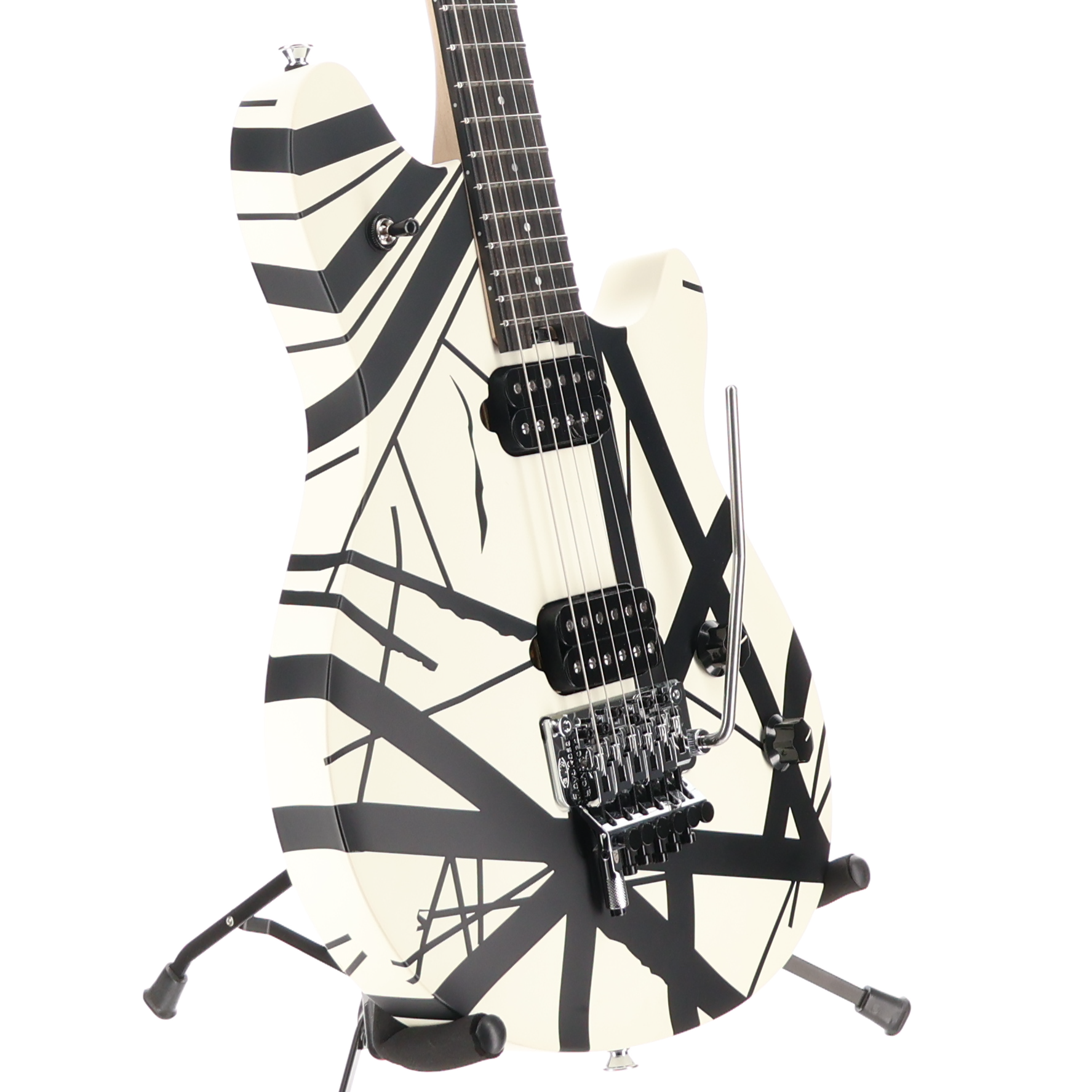EVH Wolfgang Special Striped Series, Ebony Fingerboard, Black and White (W5) (2383M)