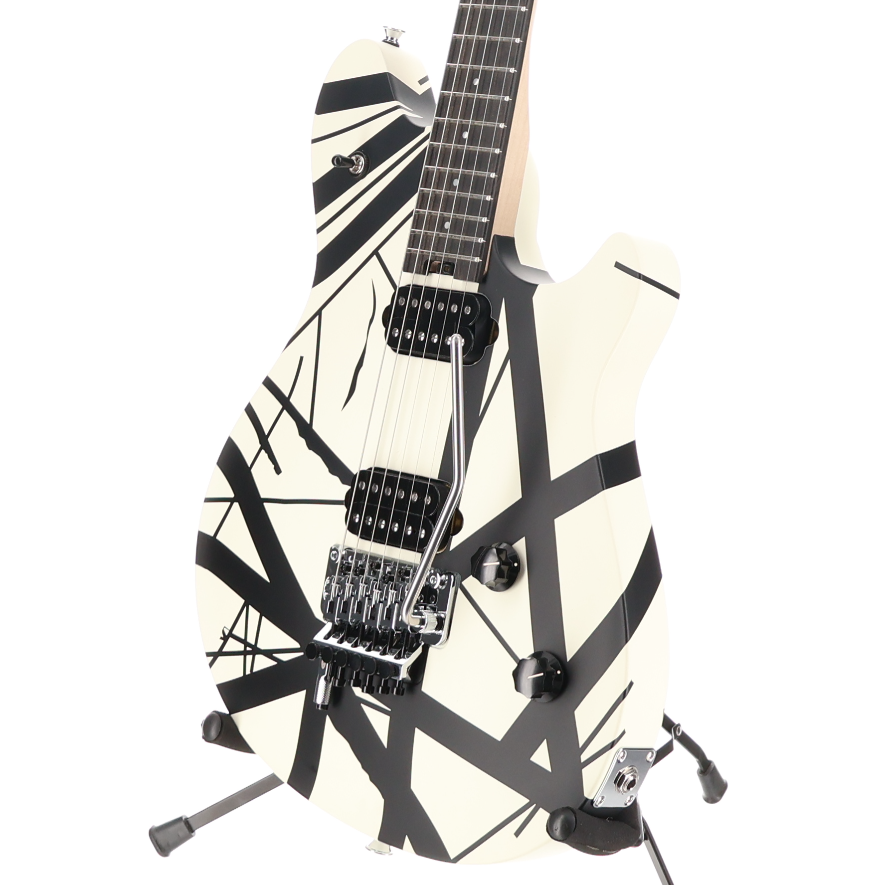 EVH Wolfgang Special Striped Series, Ebony Fingerboard, Black and White (W5) (2383M)