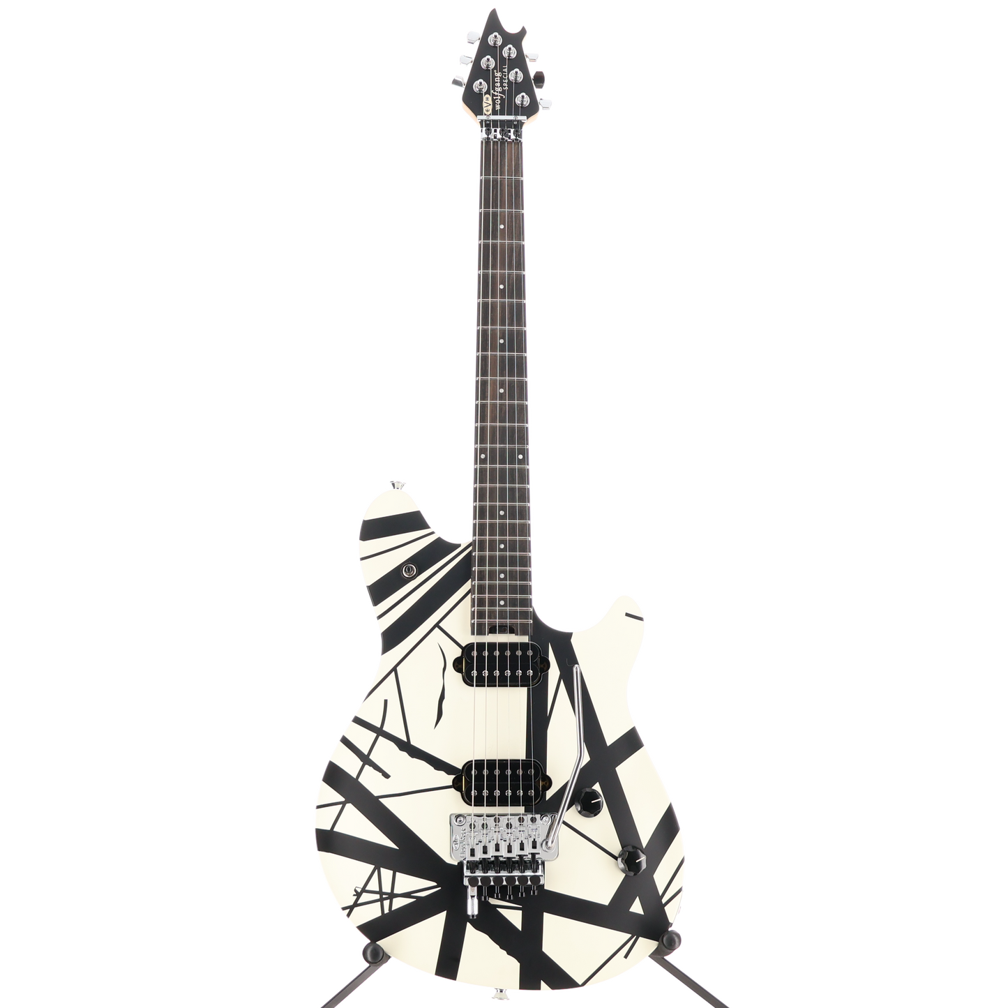 EVH Wolfgang Special Striped Series, Ebony Fingerboard, Black and White (W5) (2383M)