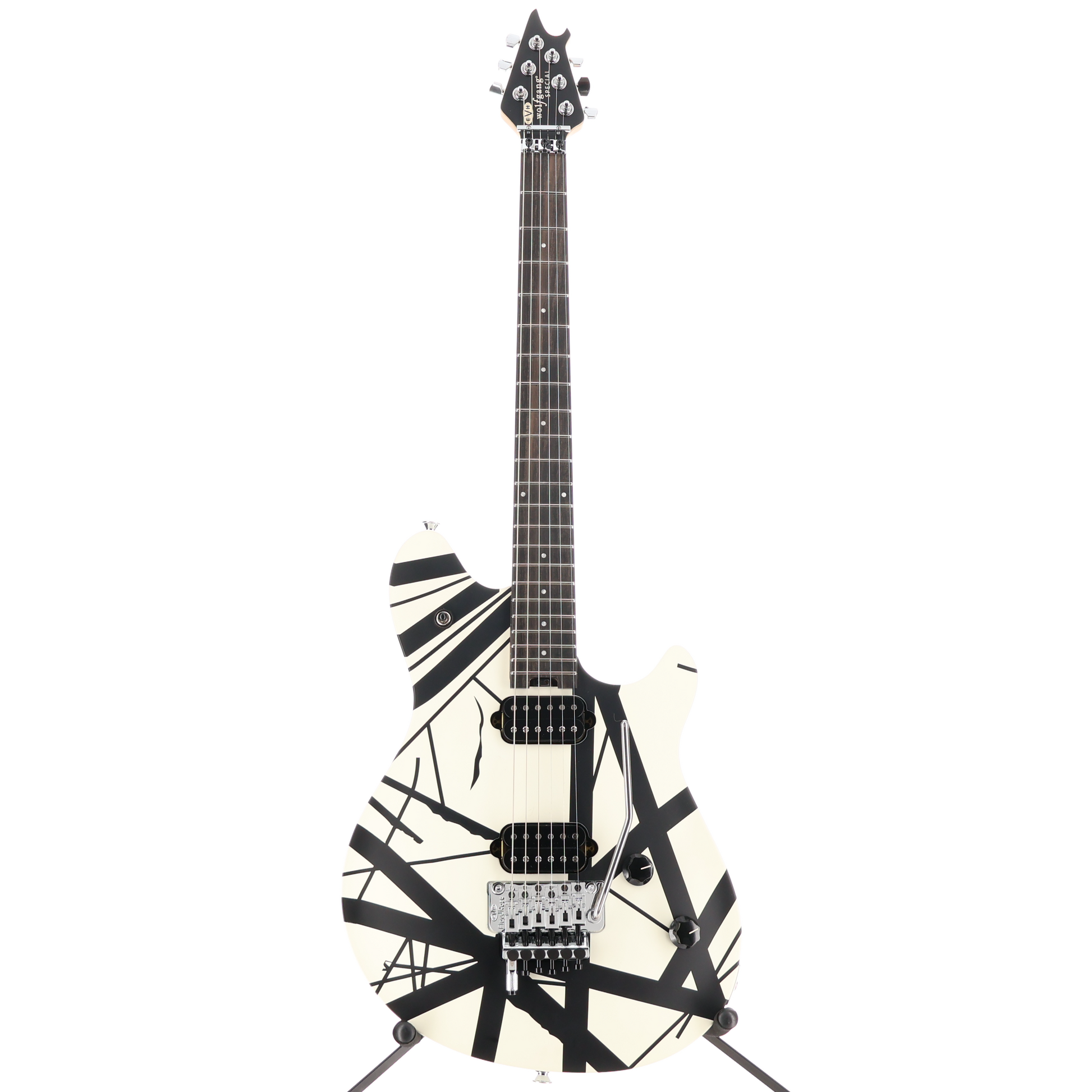 EVH Wolfgang Special Striped Series, Ebony Fingerboard, Black and White (W5) (2383M)