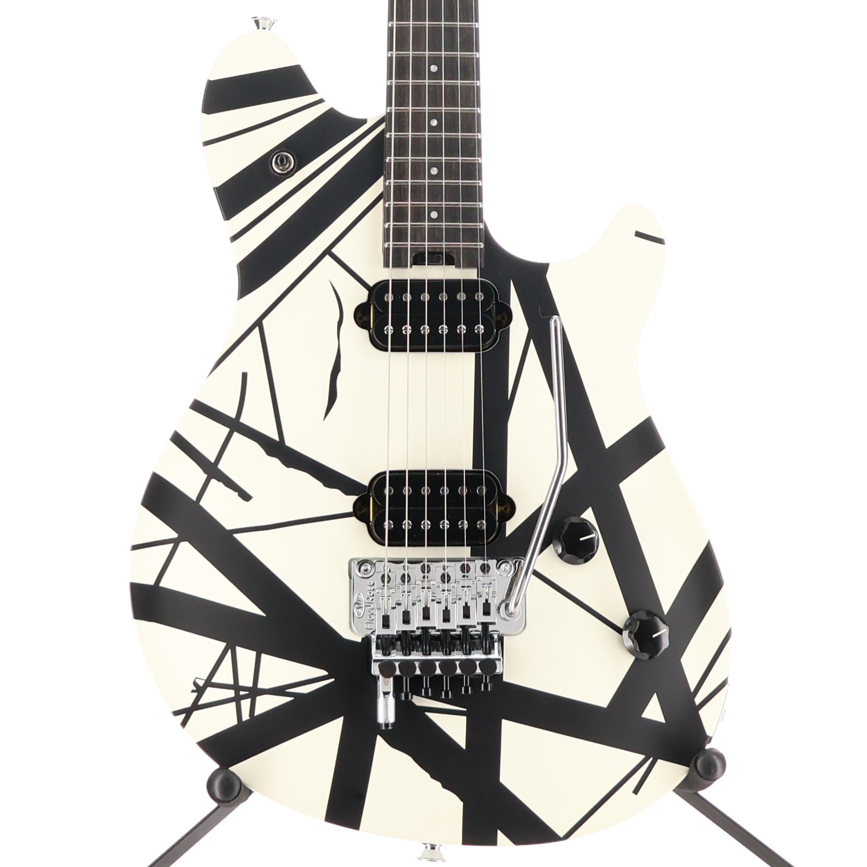 EVH Wolfgang Special Striped Series, Ebony Fingerboard, Black and White (W5) (2383M)