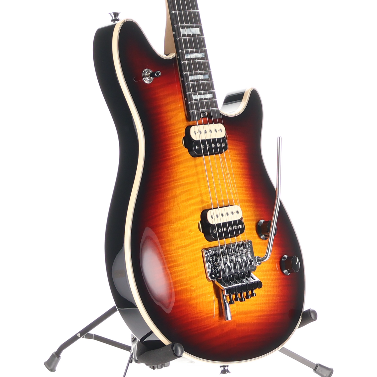 EVH Wolfgang USA Ebony Fingerboard 5A Flame Top 3-Tone Burst (RC3) (2492A)