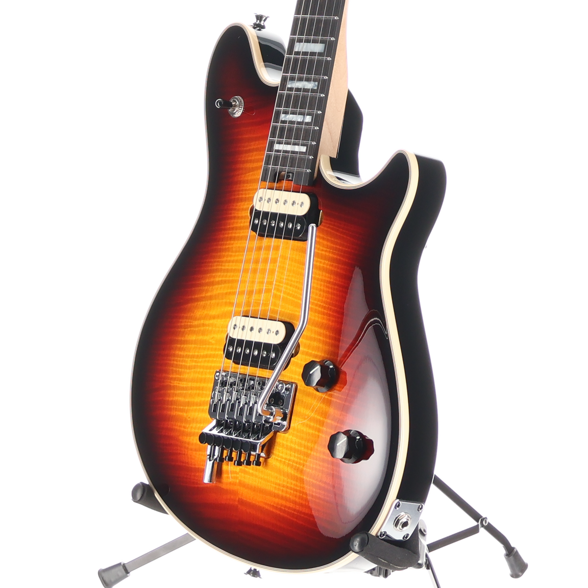 EVH Wolfgang USA Ebony Fingerboard 5A Flame Top 3-Tone Burst (RC3) (2492A)