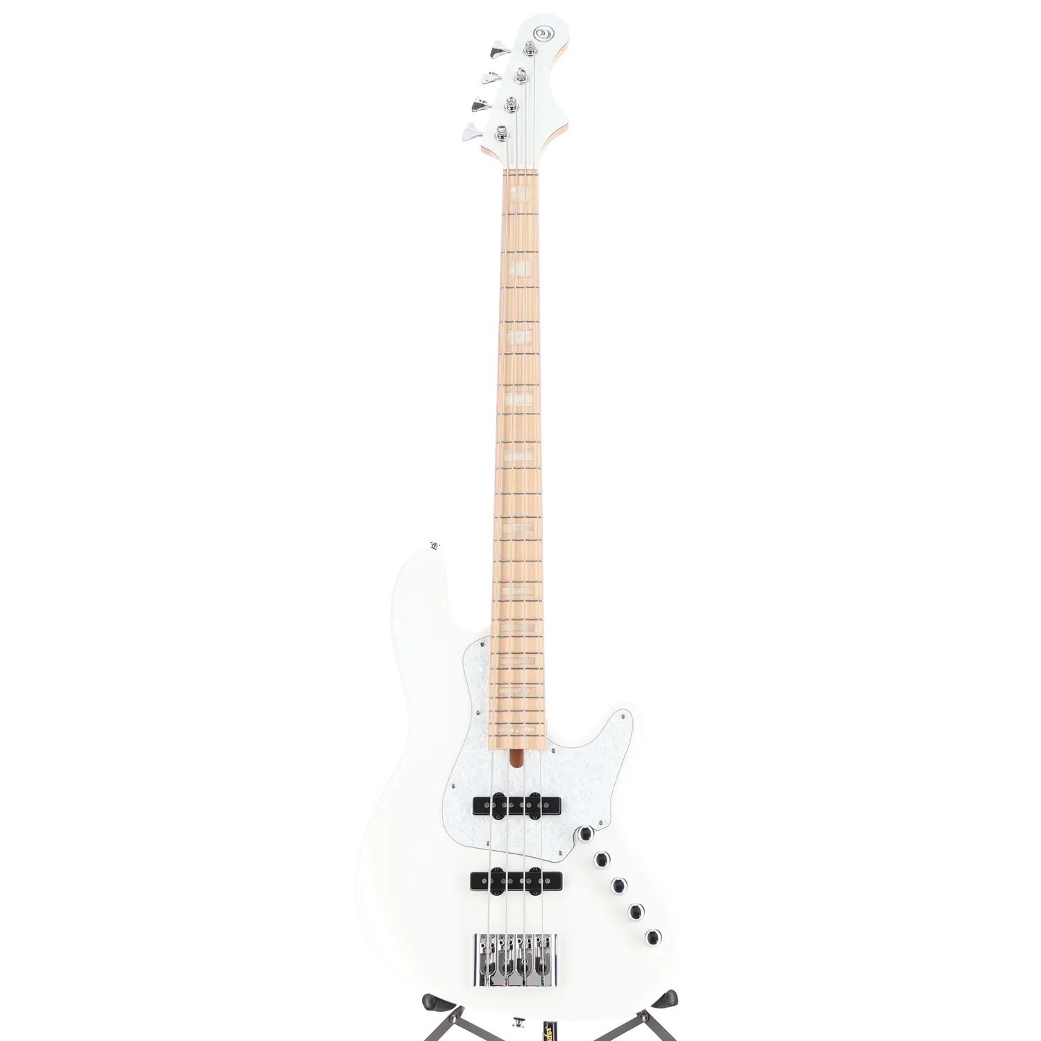 Elrick NJS4 4-String Bass Guitar, Maple Fingerboard - White (O4) (19082)