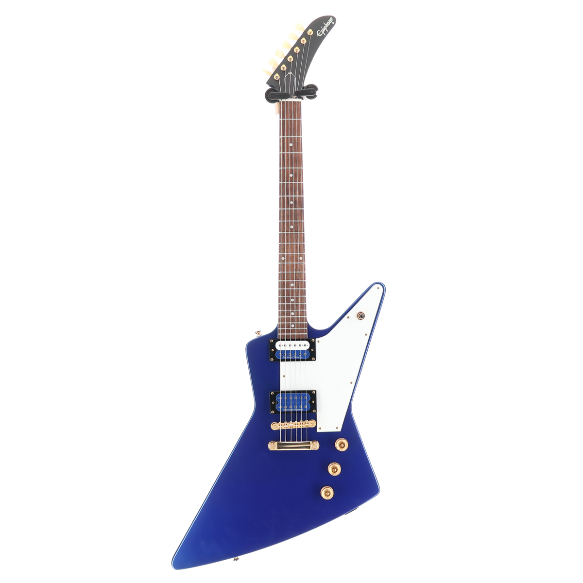 Epiphone 1958 Korina Explorer Electric Guitar Inspired by Gibson, Custom Blue Satin (RC2) (09055)