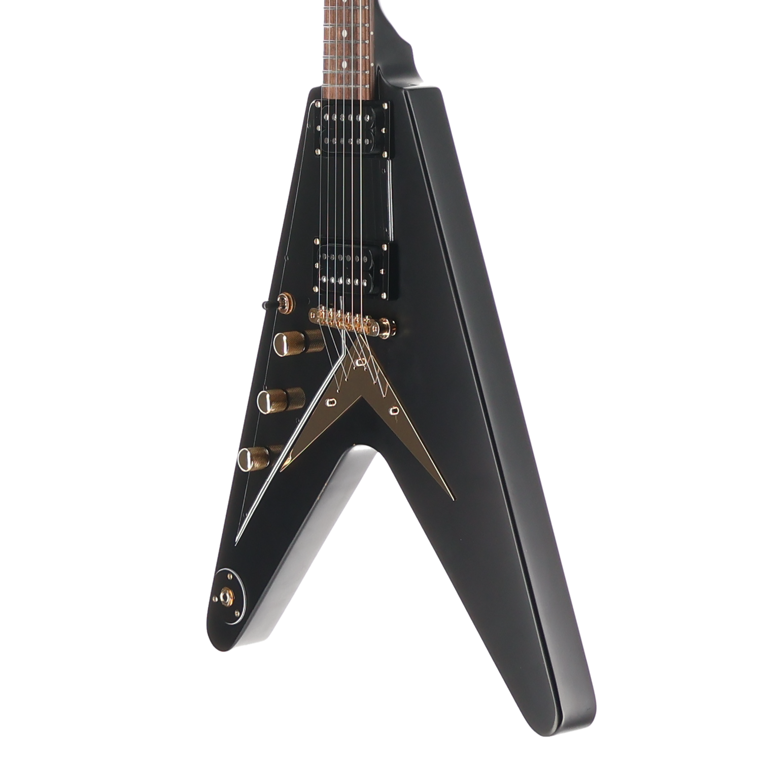 Epiphone 1958 Korina Explorer - Inspired by Gibson - Black Custom Paint with Burstbucker Set (T1) (39038)