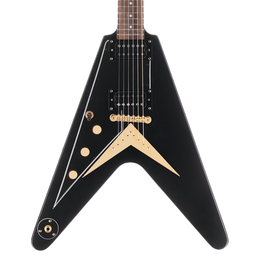 Epiphone 1958 Korina Explorer - Inspired by Gibson - Black Custom Paint with Burstbucker Set (T1) (39038)