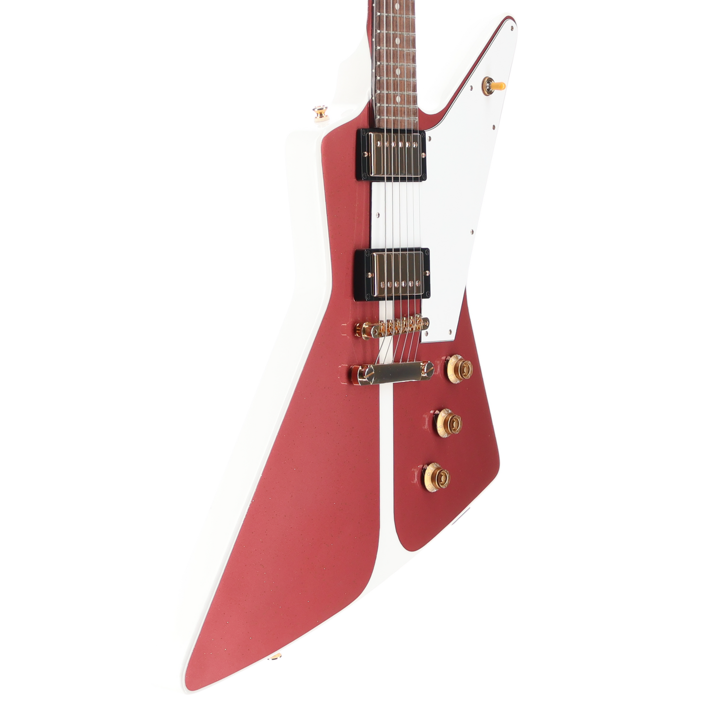 Epiphone 1958 Korina Explorer - Inspired by Gibson - Brick Red and White Custom Paint (RC4) (91040)