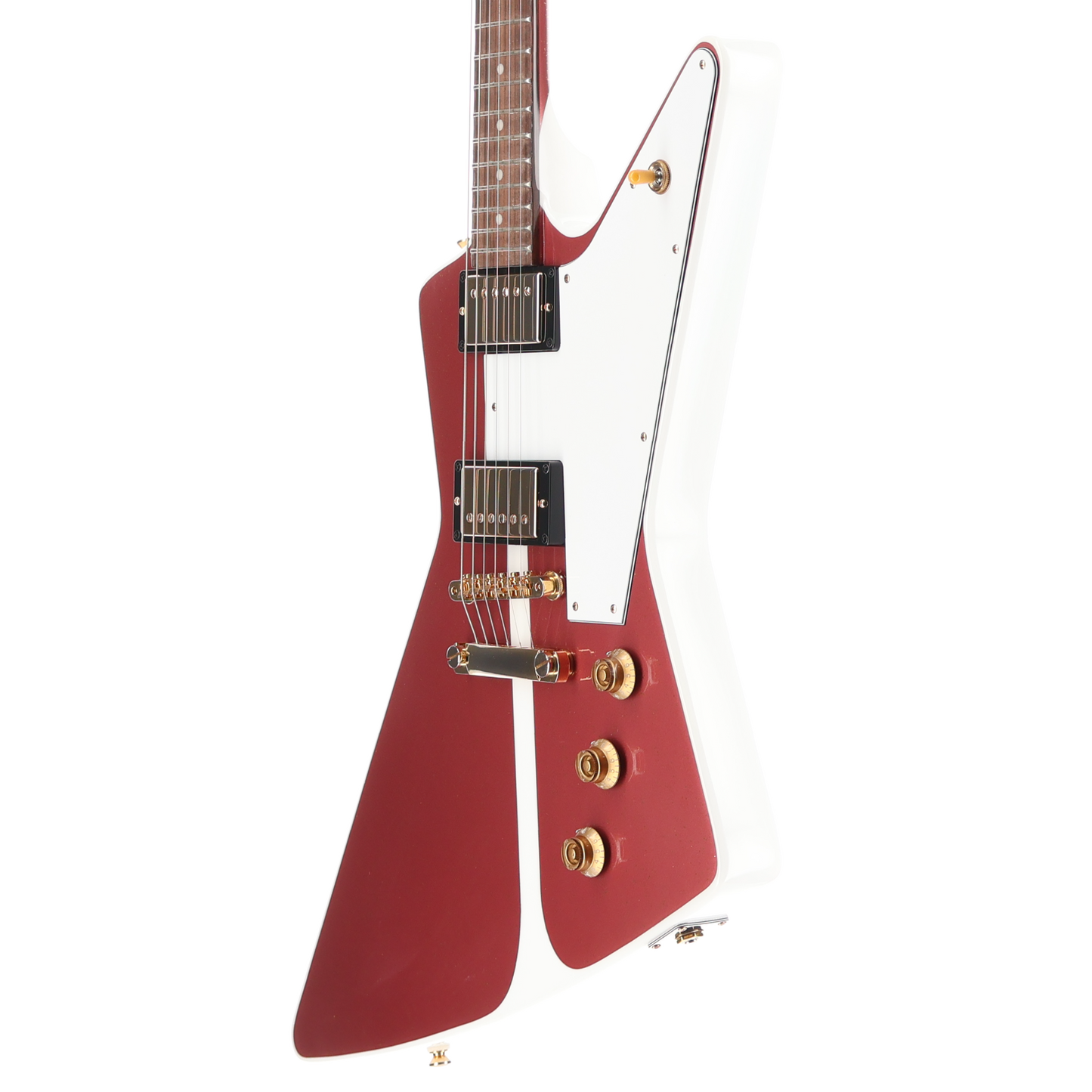 Epiphone 1958 Korina Explorer - Inspired by Gibson - Brick Red and White Custom Paint (RC4) (91040)