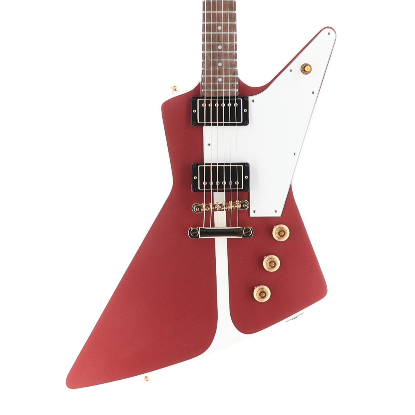 Epiphone 1958 Korina Explorer - Inspired by Gibson - Brick Red and White Custom Paint (RC4) (91040)