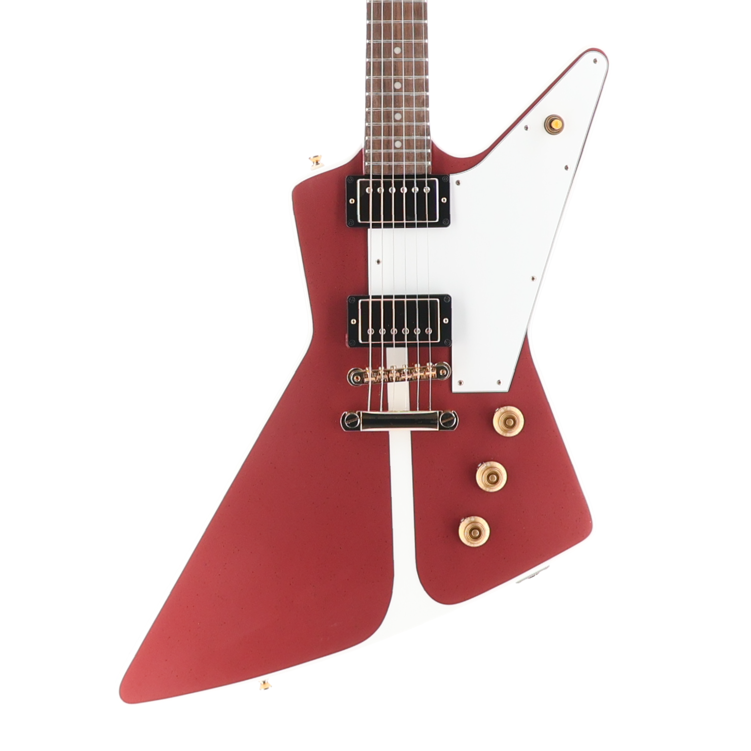 Epiphone 1958 Korina Explorer - Inspired by Gibson - Brick Red and White Custom Paint (RC4) (91040)