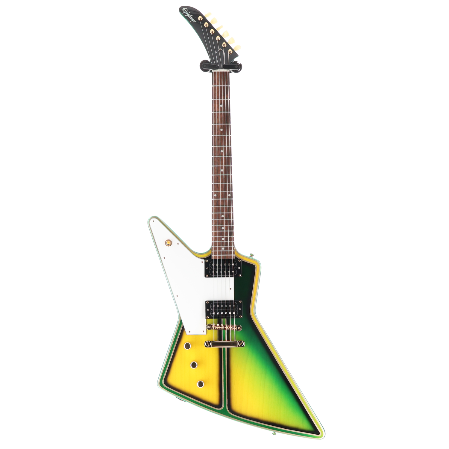 Epiphone 1958 Korina Explorer Inspired by Gibson Left-Handed - Yellow Green Fade Custom Paint (RC2) (09082)