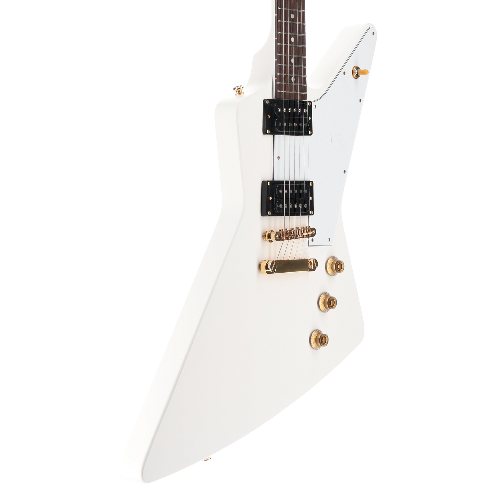 Epiphone 1958 Korina Explorer - Inspired by Gibson - White Custom Paint with Burstbucker Set (RC2) (79159)