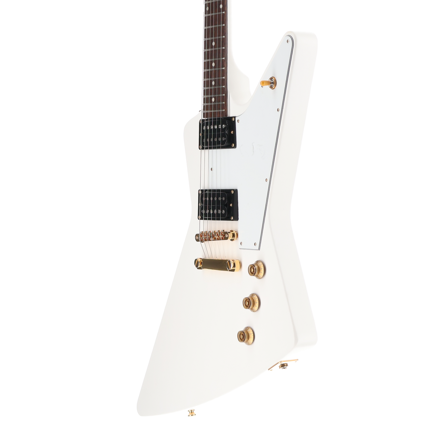 Epiphone 1958 Korina Explorer - Inspired by Gibson - White Custom Paint with Burstbucker Set (RC2) (79159)