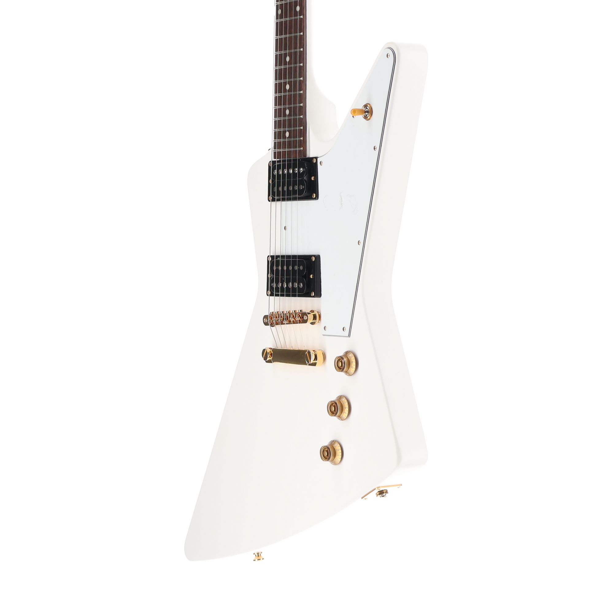 Epiphone 1958 Korina Explorer - Inspired by Gibson - White Custom Paint with Burstbucker Set (RC2) (79159)