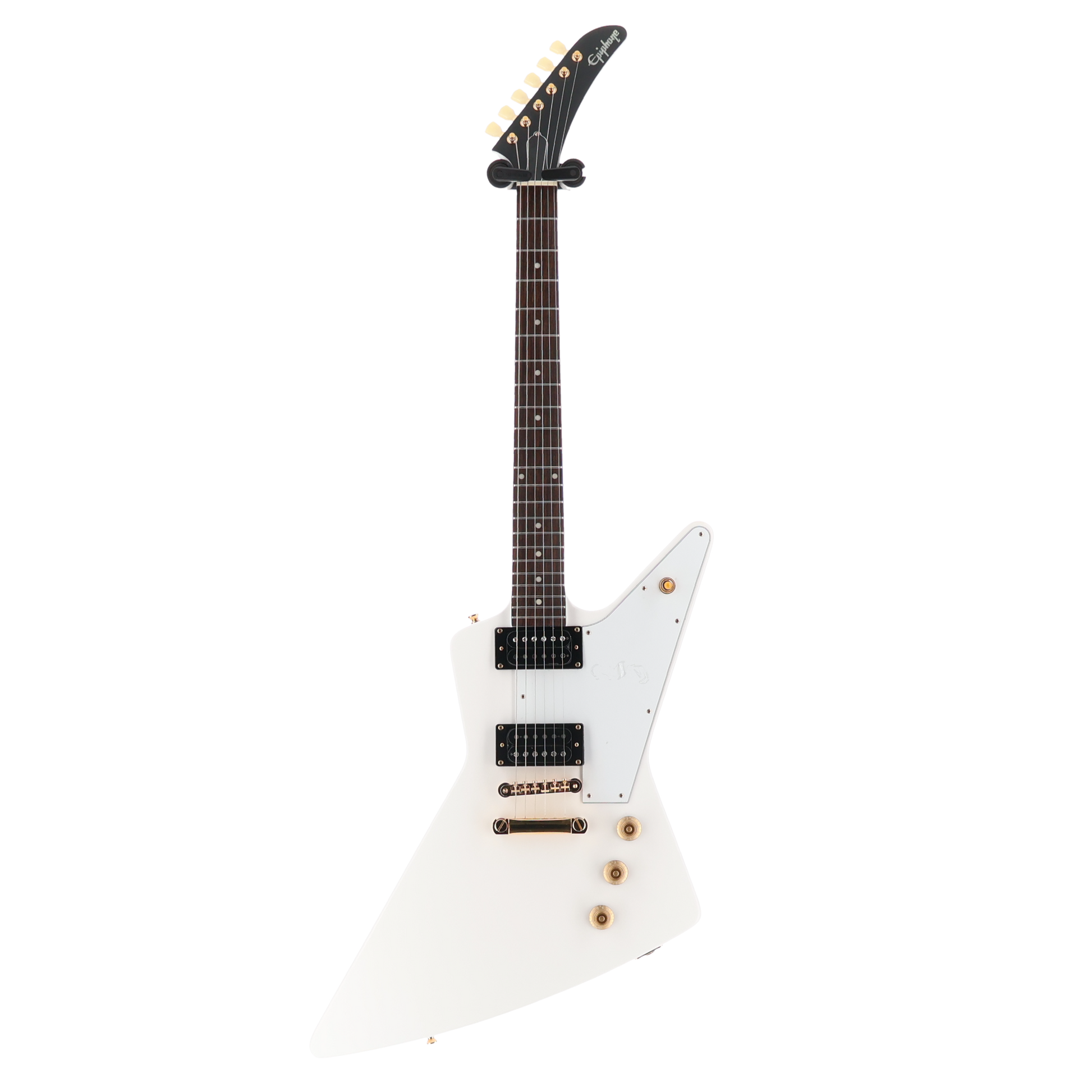 Epiphone 1958 Korina Explorer - Inspired by Gibson - White Custom Paint with Burstbucker Set (RC2) (79159)