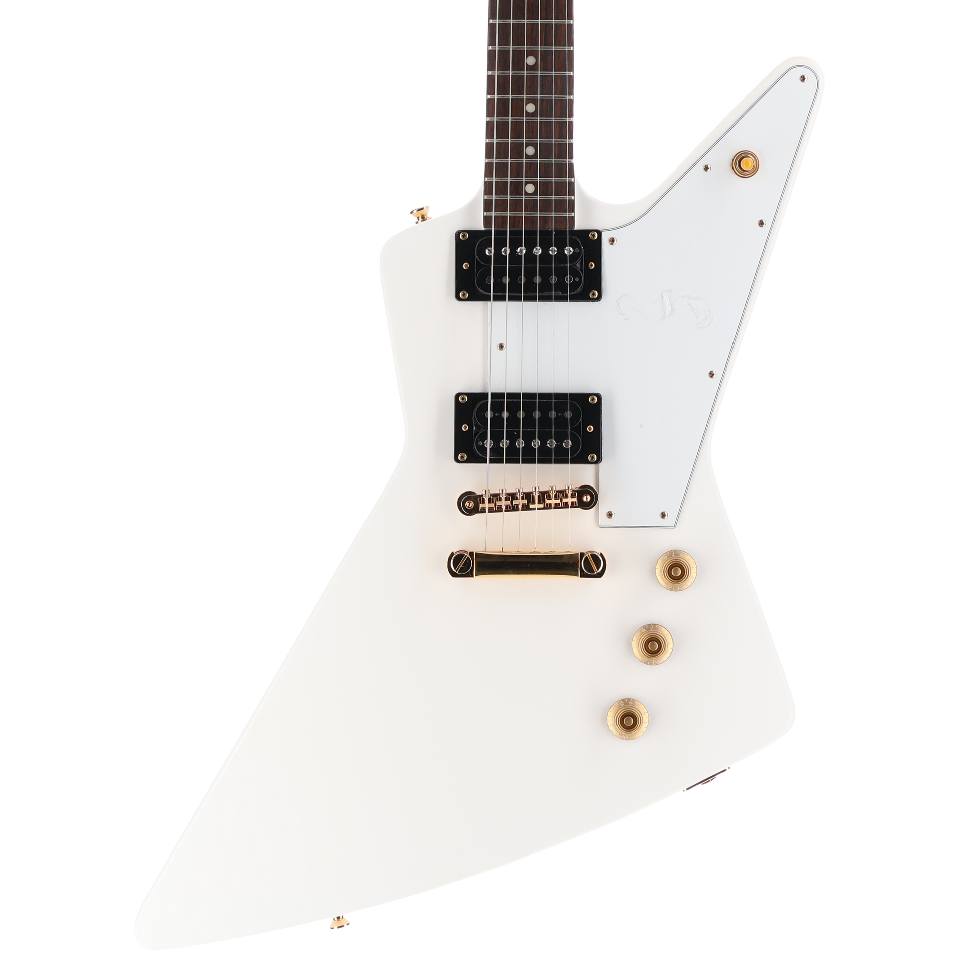 Epiphone 1958 Korina Explorer - Inspired by Gibson - White Custom Paint with Burstbucker Set (RC2) (79159)