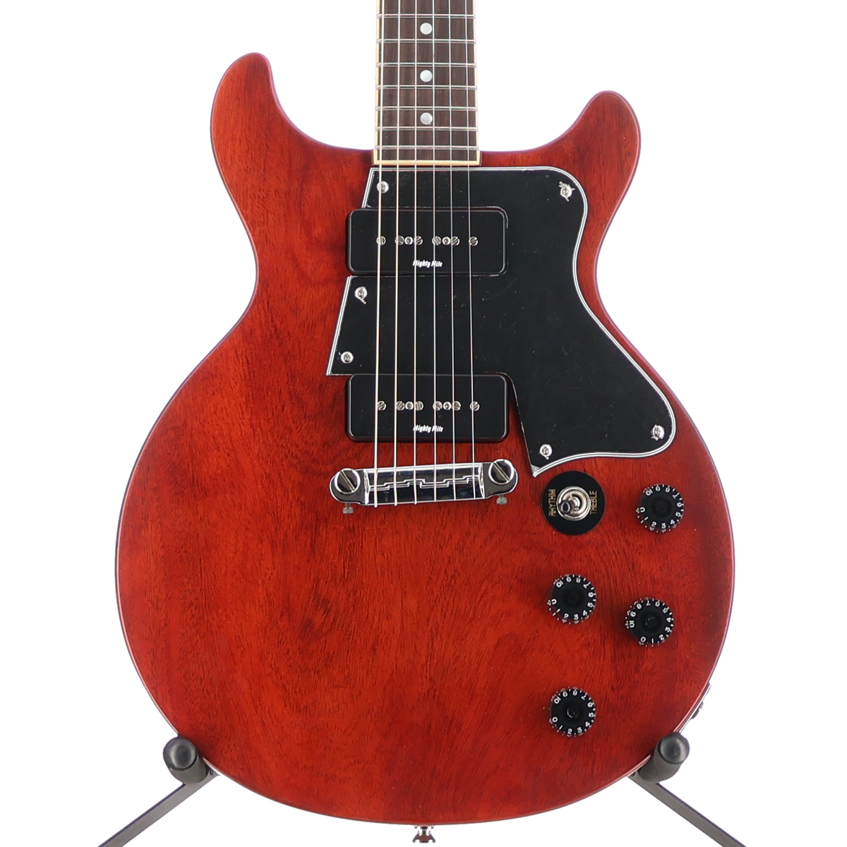 Epiphone Epiphone IGC 1960 Les Paul Special Double Cut Cherry Red-Mighty Mite Pickup Mod, CTS Pots (Y10) (18027)