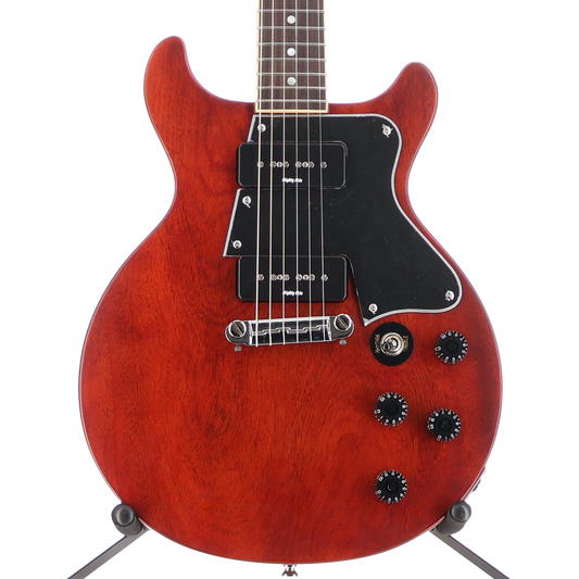 Epiphone Epiphone IGC 1960 Les Paul Special Double Cut Cherry Red-Mighty Mite Pickup Mod, CTS Pots (Y10) (18027)