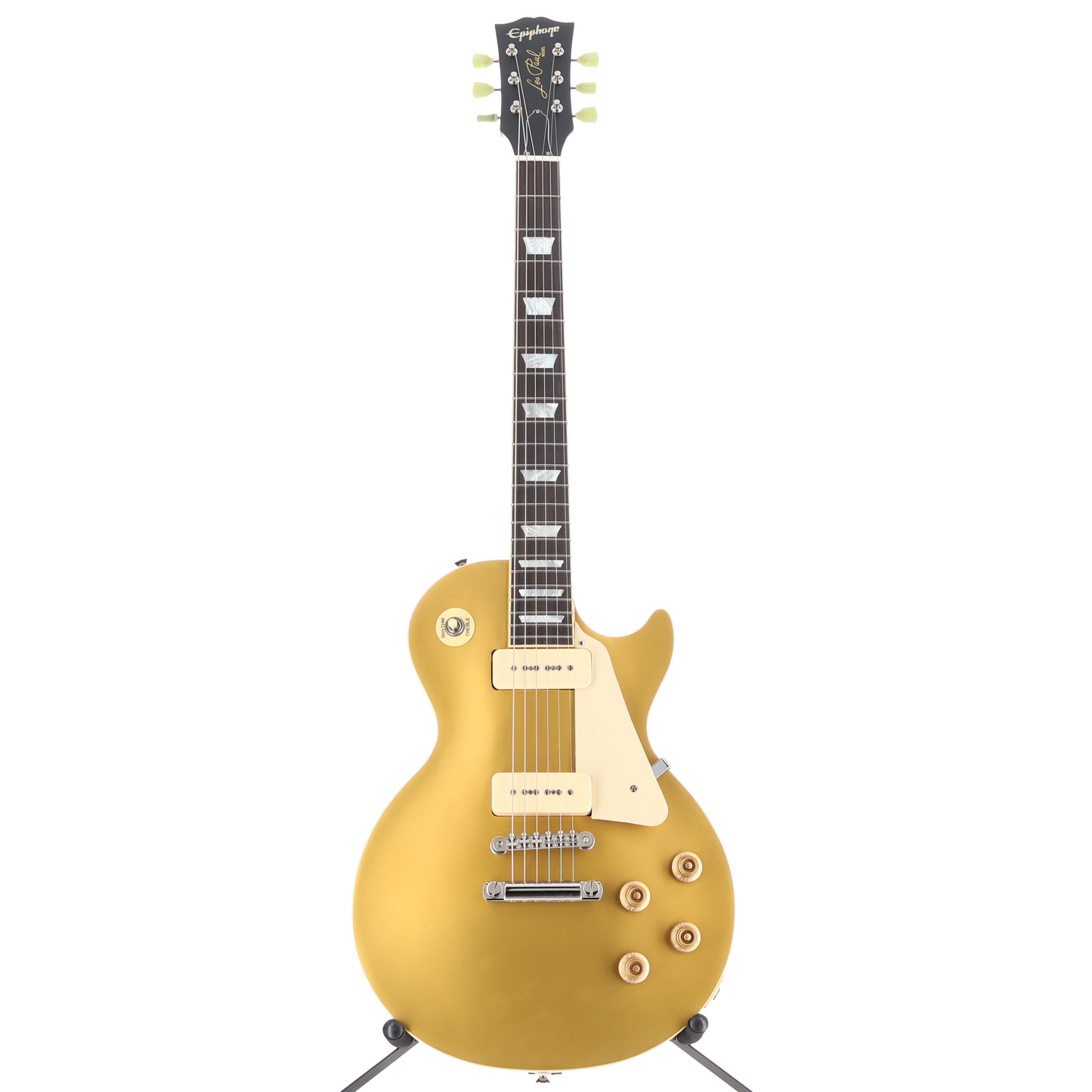 Epiphone Inspired by Gibson Custom 1956 Les Paul Goldtop Reissue Double Gold-Seymour Duncan P90 Pickup Mod (SR) (18032)
