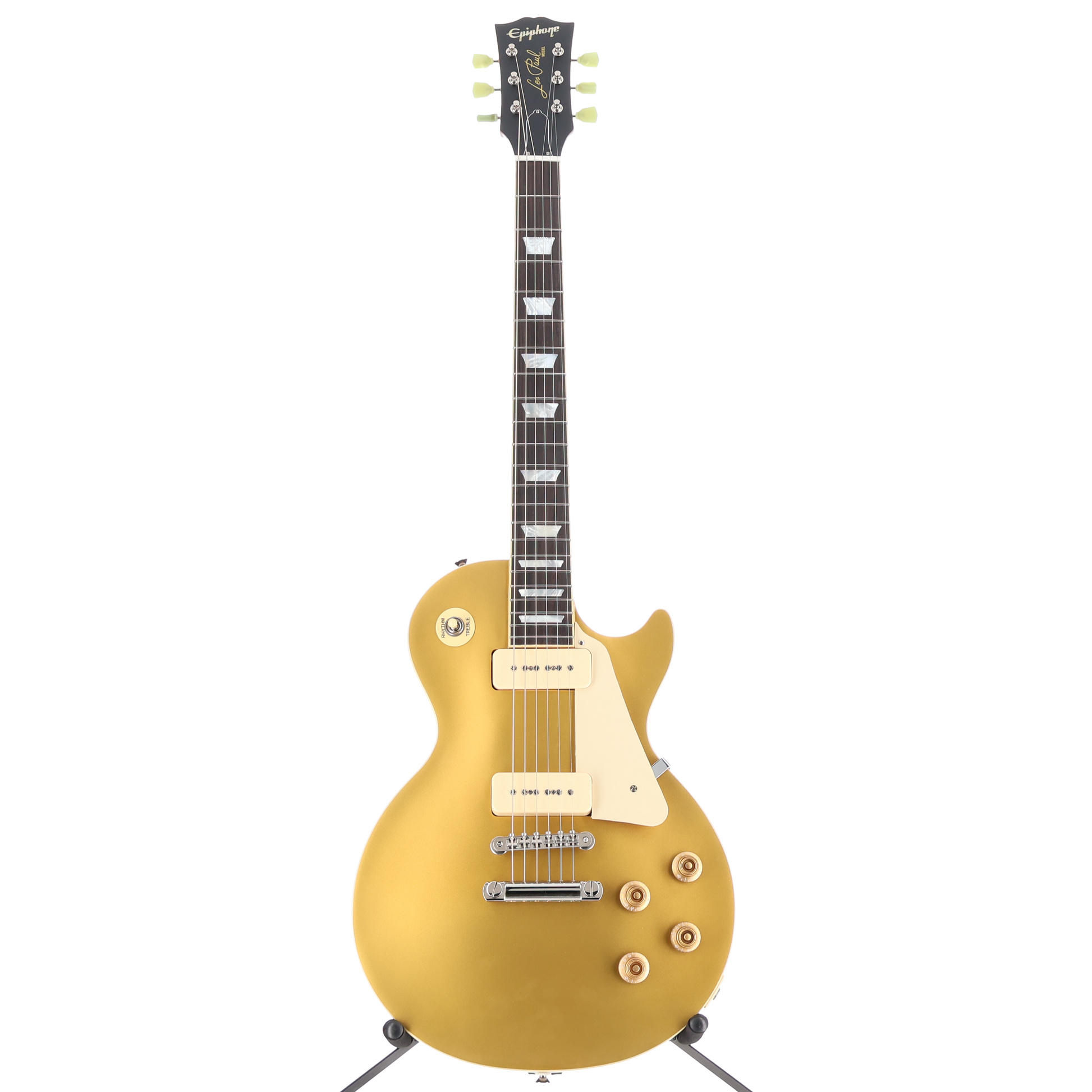 Epiphone Inspired by Gibson Custom 1956 Les Paul Goldtop Reissue Double Gold-Seymour Duncan P90 Pickup Mod (SR) (18032)