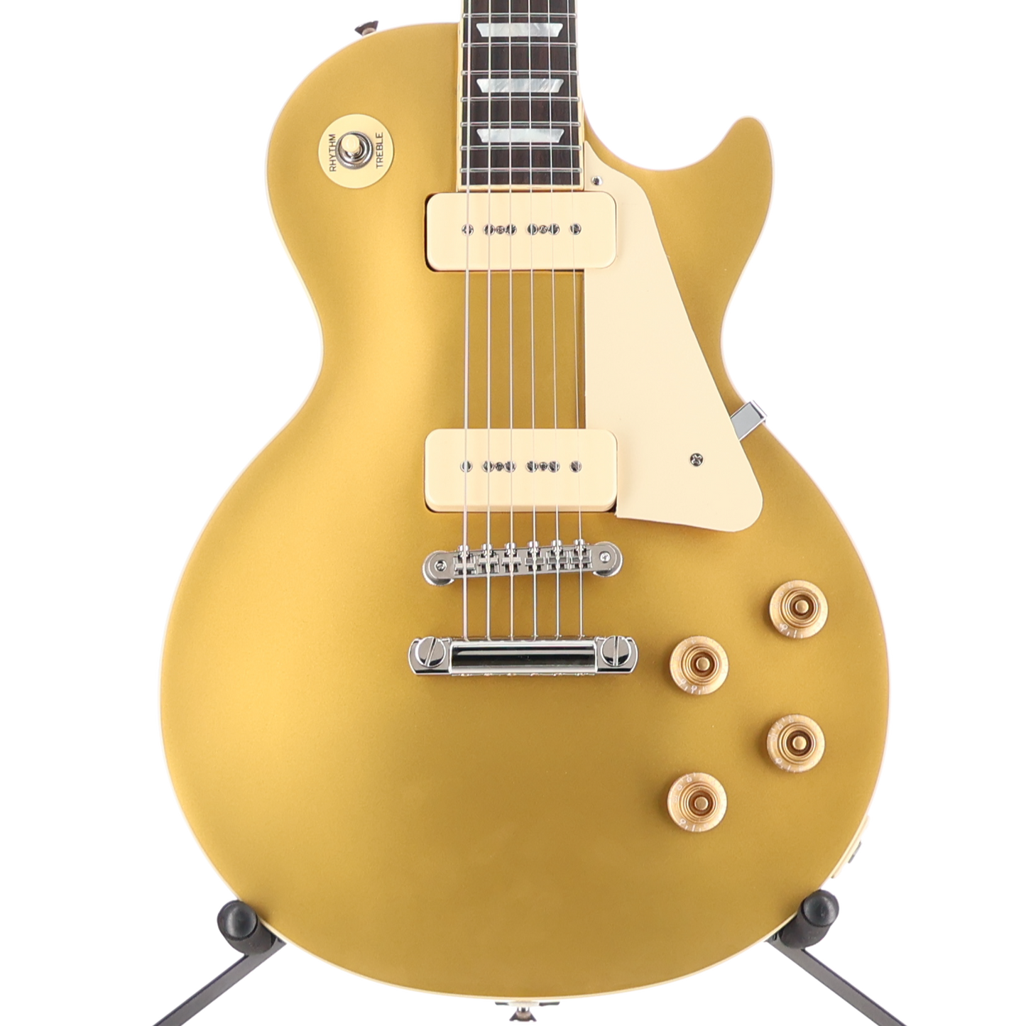 Epiphone Inspired by Gibson Custom 1956 Les Paul Goldtop Reissue Double Gold-Seymour Duncan P90 Pickup Mod (SR) (18032)