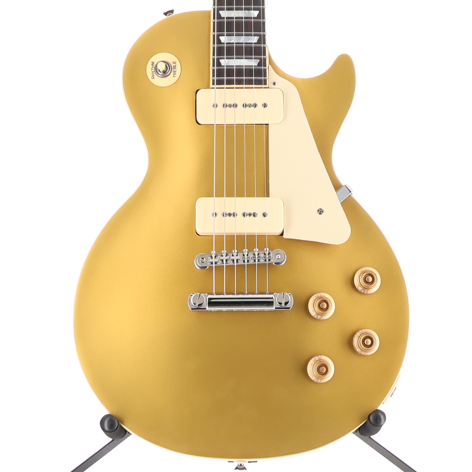 Epiphone Inspired by Gibson Custom 1956 Les Paul Goldtop Reissue Double Gold-Seymour Duncan P90 Pickup Mod (SR) (18032)