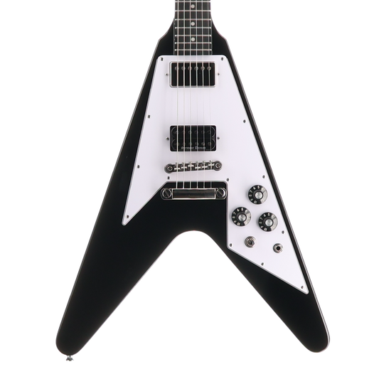 Epiphone Inspired by Gibson Flying V 70s Exclusive Ebony - Pickup Mod (I10) (79081)