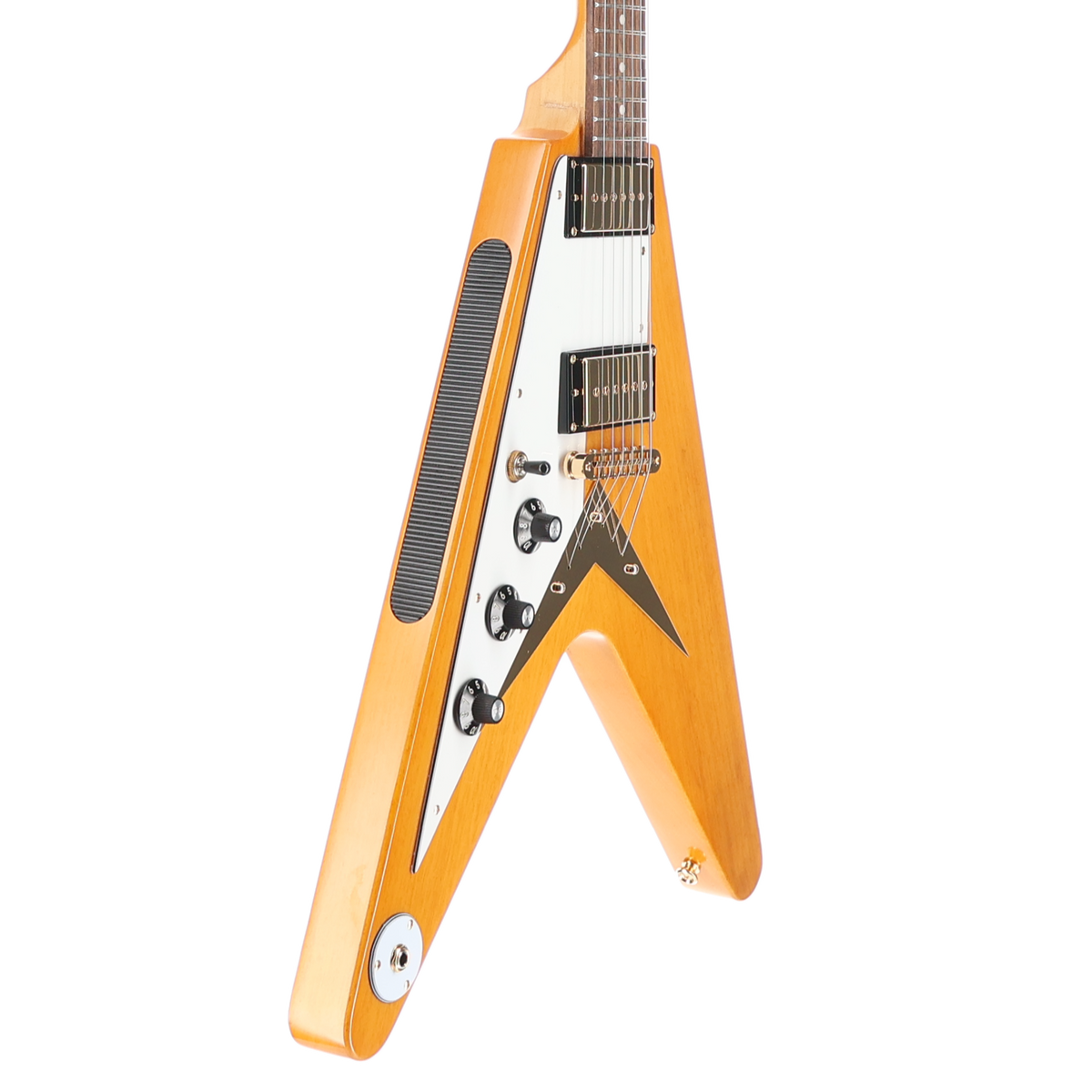 Epiphone Inspired by Gibson Left Handed 1958 Korina Flying V Natural -Seymour Duncan Mod - (SR) (79087)