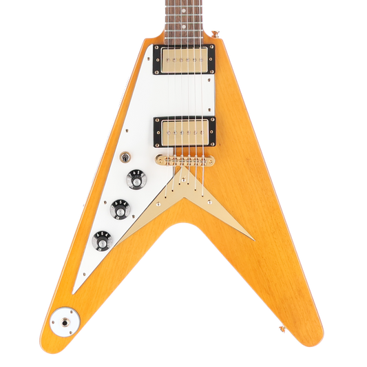 Epiphone Inspired by Gibson Left Handed 1958 Korina Flying V Natural -Seymour Duncan Mod - (SR) (79087)