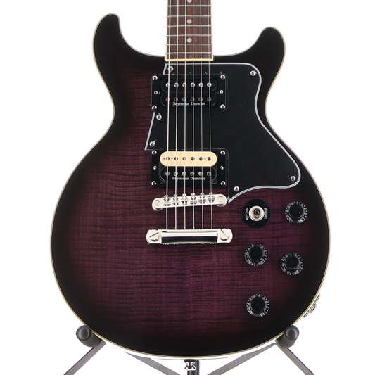 Epiphone Les Paul Special Double Cut a Way Figured Dark Purple Burst Seymour Duncan Upgraded (A12) (89091)